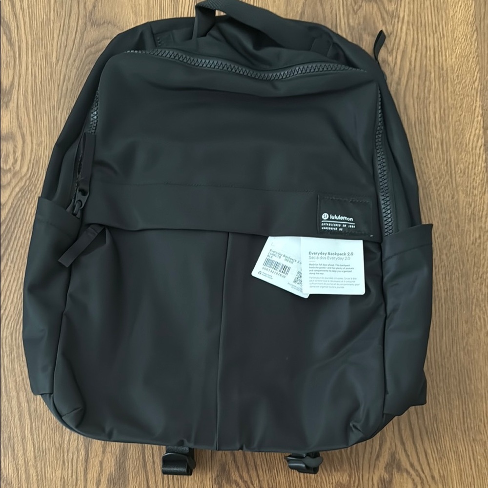 Lululemon Athletica Black Backpack Minimalist Design